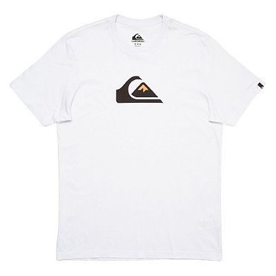 Camiseta Quiksilver Comp Logo Plus Size Masculina Branco