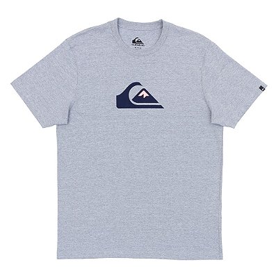 Camiseta Quiksilver Comp Logo Plus Size Masculina Cinza
