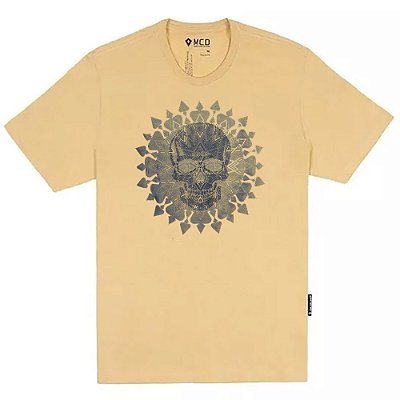 Camiseta MCD Regular Enigma Mandala Masculina Amarelo Cera