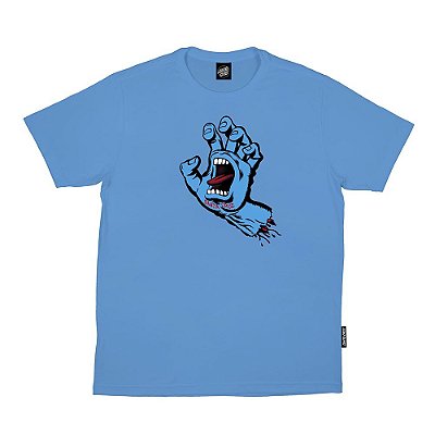 Camiseta Santa Cruz Screaming Hand Front Masculina Azul