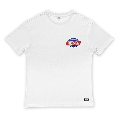 Camiseta Grizzly Round The World Masculina Branco