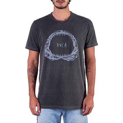 Camiseta RVCA Horton Teeh Masculina SM23 Cinza Escuro