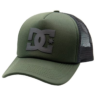 Boné DC Shoes Aba Curva Gas Station Trucker SM23 VerdePreto