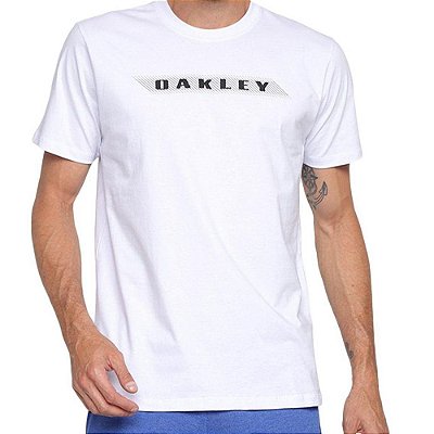 Camiseta Oakley Striped Bark SM23 Masculina White