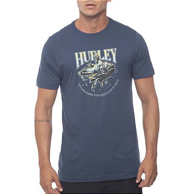 Camiseta Hurley Celant SM23 Masculina Azul Marinho