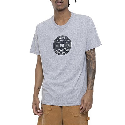 Camiseta DC Shoes Well Rounded SM23 Masculina Cinza Mescla