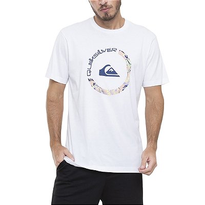 Camiseta Quiksilver Wild Times Round SM23 Masculina Branco