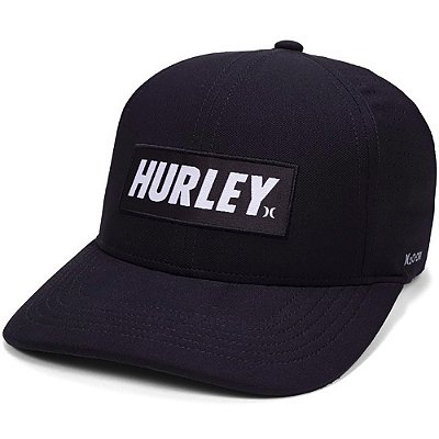 Boné Hurley Aba Curva Label Juvenil SM23 Preto