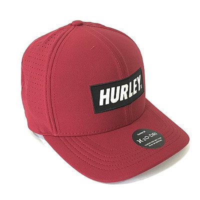 Boné Hurley Aba Curva Label SM23 Vermelho