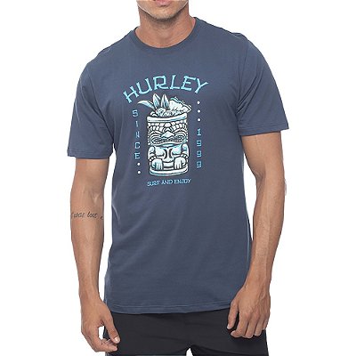 Camiseta Hurley Tiki Dring SM23 Masculina Azul Marinho