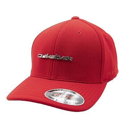 Boné Quiksilver Aba Curva Plate Type Silver SM23 Vermelho