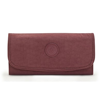 Carteira Kipling Money Land Mahogany