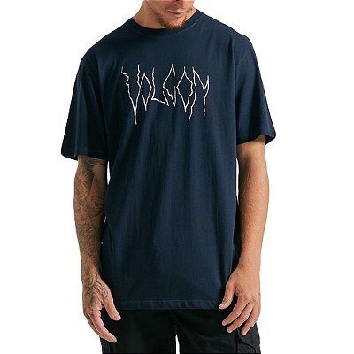 Camiseta Volcom Stonewatcher SM23 Masculina Azul Marinho