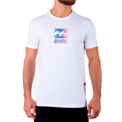 Camiseta Billabong Crayon Wave SM23 Masculina Branco