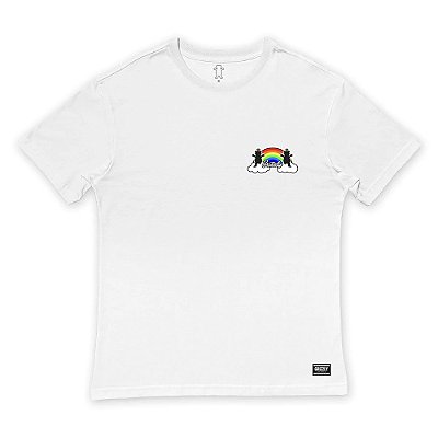 Camiseta Grizzly Over The Rainbow SM23 Masculina Branco