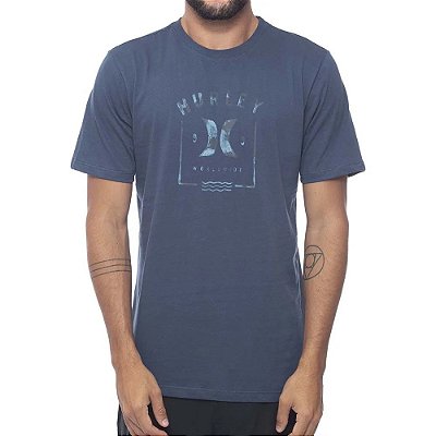 Camiseta Hurley Acqua Oversize SM23 Masculina Azul Marinho