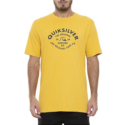 Camiseta Quiksilver Script Talk SM23 Masculina Mostarda