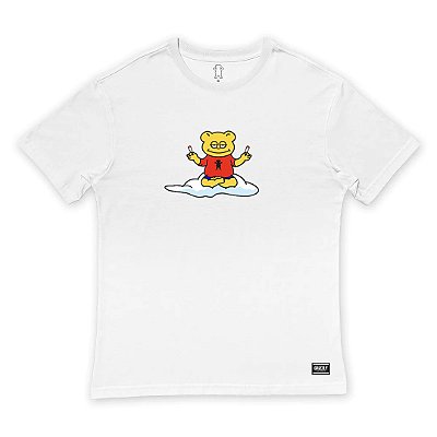 Camiseta Grizzly Peace Bear SM23 Masculina Branco