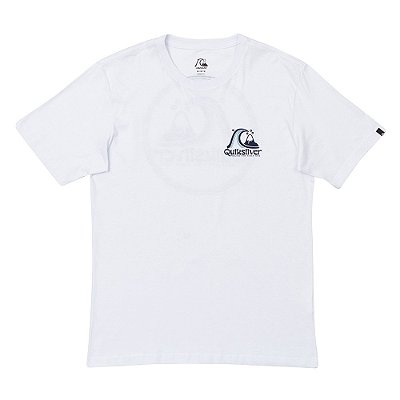 Camiseta Quiksilver Rolling Circle SM23 Masculina Branco