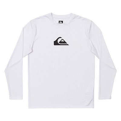 Camiseta Surf Quiksilver Manga Longa Solid Streak Branco