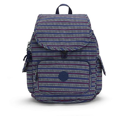 Mochila Kipling City Pack S Blue Geo Print