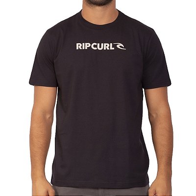 Camiseta Rip Curl New Icon SM23 Oversize Masculina Preto