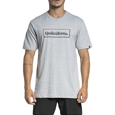 Camiseta Quiksilver Simple Lock WT23 Masculina Cinza Mescla