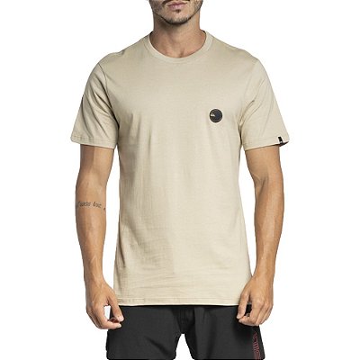 Camiseta Quiksilver Patch Round Color WT23 Masculina Areia