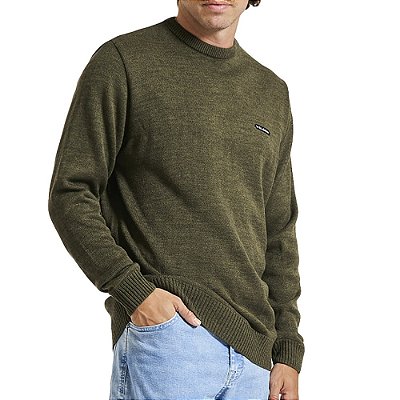 Suéter Volcom Tricot Stone Block WT23 Masculino Verde Mescla