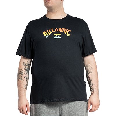 Camiseta Billabong Arch Fill Plus Size WT23 Masculina Preto