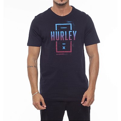 Camiseta Hurley Stencil WT23 Masculina Preto