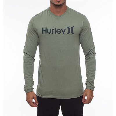 Camiseta Hurley Manga Longa O&O Solid WT23 Militar