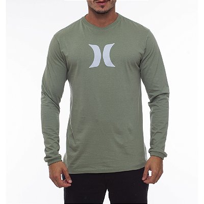 Camiseta Hurley Manga Longa Icon WT23 Militar