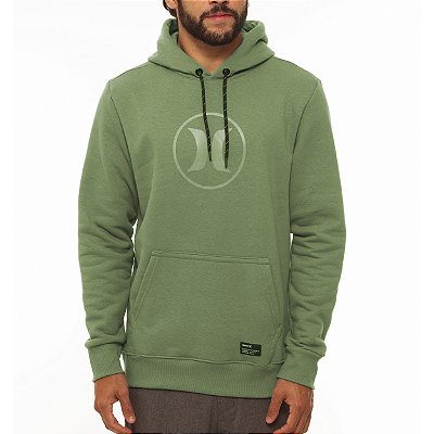 Moletom Hurley Canguru Circle Icon WT23 Masculino Militar