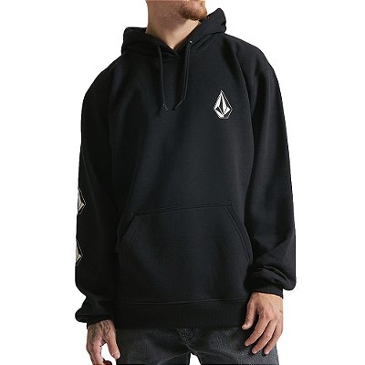 Moletom Volcom Canguru Iconic WT23 Masculino Preto