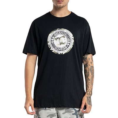 Camiseta DC Shoes Circle Star Camo Fill WT23 Masculina Preto