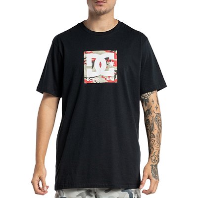 Camiseta DC Shoes DC Square Star Camo Fill WT23 Preto