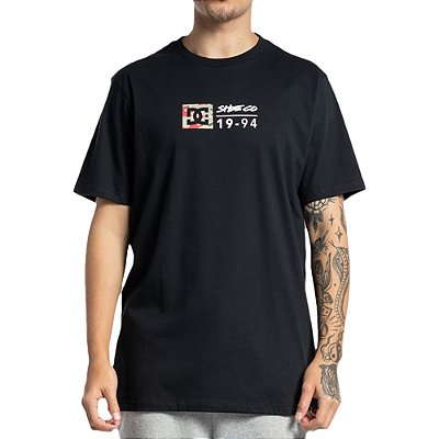 Camiseta DC Shoes DC Square Star Camo Fill I WT23 Preto