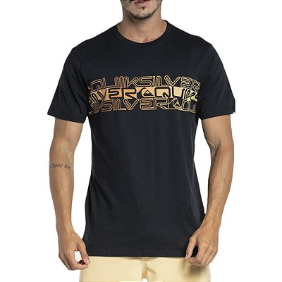 Camiseta Quiksilver Word Block WT23 Masculina Preto