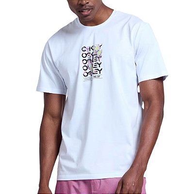 Camiseta Oakley Jellyfich Logo Graphic WT23 Masculina Branco