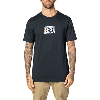 Camiseta Billabong Crayon Wave III WT23 Masculino Preto