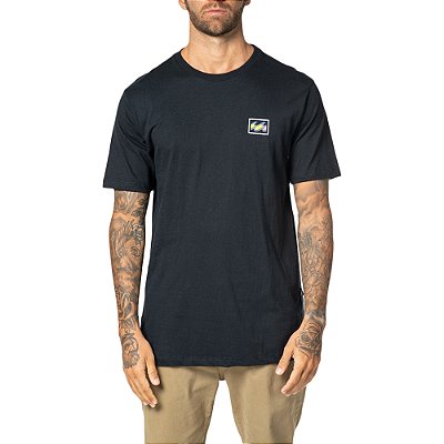 Camiseta Billabong Crayon Wave WT23 Masculino Preto