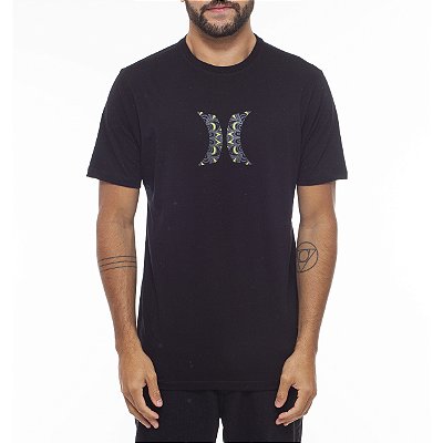 Camiseta Hurley Icon Abstract Oversize WT23 Masculina Preto