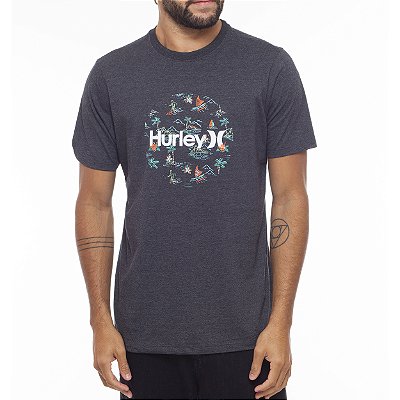 Camiseta Hurley Paradise WT23 Masculina Mescla Preto