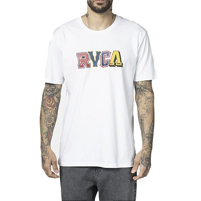 Camiseta RVCA Letterman WT23 Masculina Branco