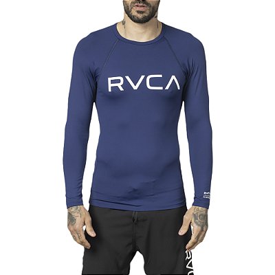 Camiseta Surf RVCA Manga Longa Big RVCA WT23 Masculina Azul