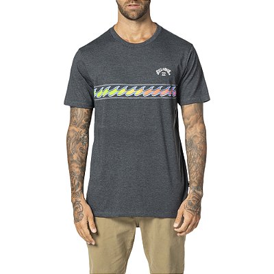 Camiseta Billabong Spinner II WT23 Masculina Cinza Escuro