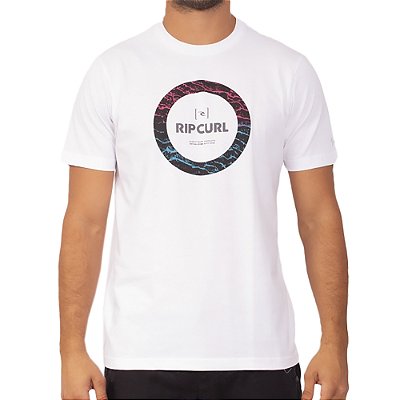 Camiseta Rip Curl Circle 10M Filter WT23 Masculina Branco