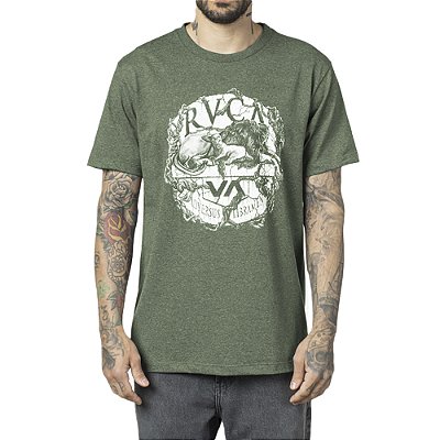Camiseta RVCA Lion Lamb WT23 Masculina Verde Claro