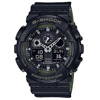 Relógio G-Shock GA-100L Preto/Verde